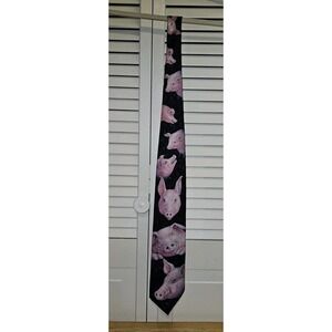 Vintage Ralph Marlin & Co Original " Pig " Tie Necktie 1989 Made In The USA